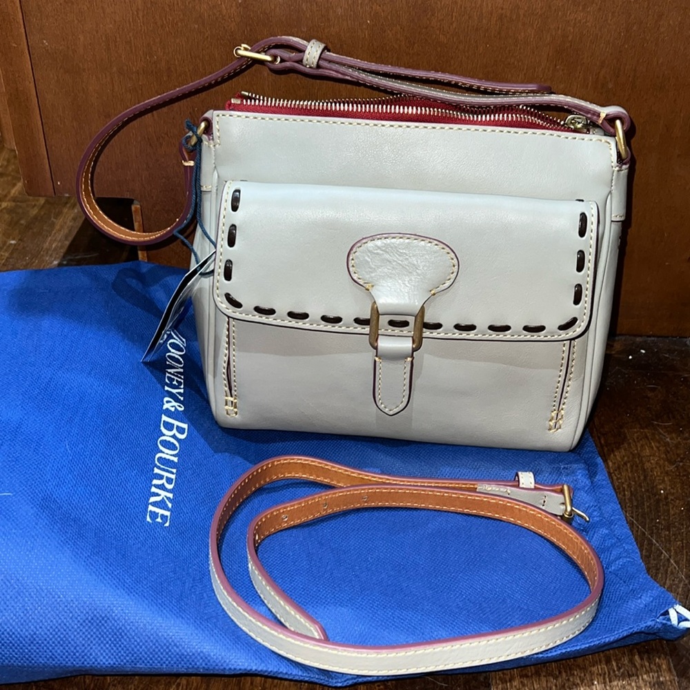 Dooney & Bourke Florentine Pocket Crossbody (Light Taupe)